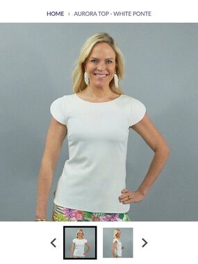 CK Bradley white Cap Sleeve Top